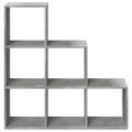 vidaXL Knižnica 3-poschodová betónovosivá 99x29x99 cm kompozitné drevo