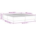 vidaXL Platformový rám postele Tmavo šedá 180 x 200 cm