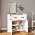 vidaXL Komoda vysoký lesk biela 80x33x70 cm spracované drevo