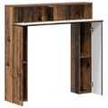 vidaXL Rám krbu Staré drevo 102 x 18 x 100,5 cm Kompozitné drevo
