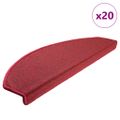 vidaXL Schodové rohože 20 ks 65x24x4 cm červené, polkruhové, veľké