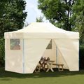 vidaXL Párty stan 280 x 410 x 315 cm Krémová Oxfordská látka