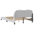 vidaXL Rám postele, Viana, s LED bez matraca, biely 140x200 cm
