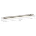 vidaXL Terasové nástenné police 4 ks dub a biele 80x15x4 cm MDF