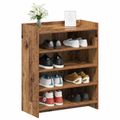 vidaXL Skriňa na topánky s úložiskom Staré drevo 73,5 x 36 x 92 cm