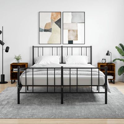 vidaXL Nočné skrinky 2 ks dymový dub 40x30x50 cm kompozitné drevo
