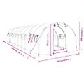 vidaXL Fóliovník s oceľovým rámom biely 30 m² 10x3x2 m