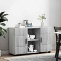 vidaXL Servírovacia skriňa FLORIN 88,5 x 30,5 x 55,5 cm Sivý Sonoma