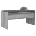 vidaXL Predsieňová lavica s vankúšom Sivý Sonoma 83 x 38 x 40 cm