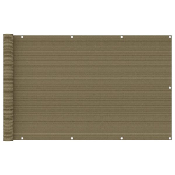 vidaXL Balkónová markíza sivohnedá 120x400 cm HDPE