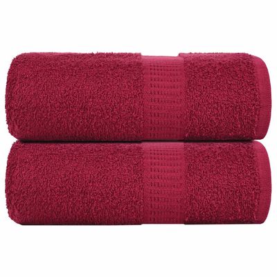 vidaXL Uteráky pre hostí FROGN 2 ks bordové 30x50 cm 360 g/m²