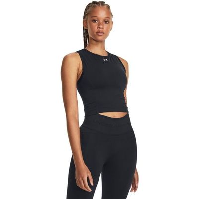 Dámske tielko Train Seamless Tank Black - Under Armour, veľkosť L, veľkosť oblečenia L