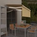 vidaXL Automatická markíza tienidlo&LED&senzor vetra 3x2,5m žlto-biela