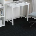 vidaXL Kobercová dlaždica Prúžkovaná tmavo šedá 50 x 50 cm 4 ks