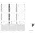 vidaXL Záhradný kvetináč 3 ks Biela 120 x 40 x 142 cm PP