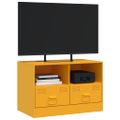 vidaXL TV skrinka horčicovo-žltá 67x39x44 cm oceľ