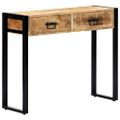 vidaXL Prístavný stolík 90x30x75 cm masívne mangovníkové drevo