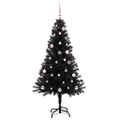 vidaXL Vianočný stromček Čierna 150 cm PVC