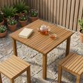 vidaXL Vrchná doska 70 x 70 x 3,5 cm Štvorcový Husté teakové drevo