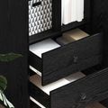 vidaXL Highboard so zásuvkou Čierny dub 45,5 x 34 x 127 cm