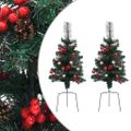 vidaXL Umelé vianočné ozdoby stromčeky zelené 2 ks 76 cm PVC