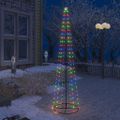 vidaXL Vianočný stromček, kužeľ, 136 LED, farebné svetlo 70x240 cm