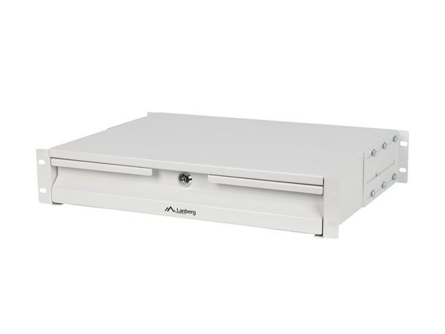 19'' 2U 360MM šedá skriňová zásuvka lanberg (2u/483x360mm nosnosť do 90KG, 4bodová montáž)