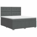vidaXL Posteľ boxspring s matracom Tmavosivá 140 x 190 cm Látka