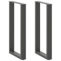 vidaXL Nohy barového stola v tvare U, 2 ks, antracitové, 40 x (90-91) cm, oceľové