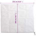 vidaXL Flísové kryty na rastliny so zipsom 4 ks 70 g/m² 2,36x2 m