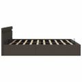 vidaXL Hydraulický posteľný rám+úložný priestor, LED, látka 180x200 cm