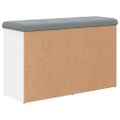 vidaXL Lavica na topánky biela 82x32x50 cm, umelé drevo