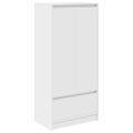 vidaXL Skrinka so zásuvkou Biela 55,5x34x119,5 cm Konštrukčné drevo