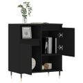vidaXL Komoda čierna 60x35x70 cm spracované drevo