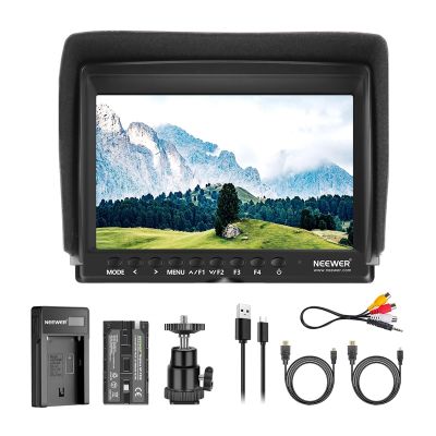Prenosný monitor NEEWER F100 + USB nabíjačka + sada batérií