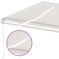 vidaXL Ručne zaťahovacia markíza s LED 450x300 cm krémová