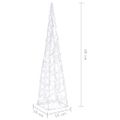 vidaXL Akrylový dekoratívny svetelný LED kužeľ, farebný 60 cm