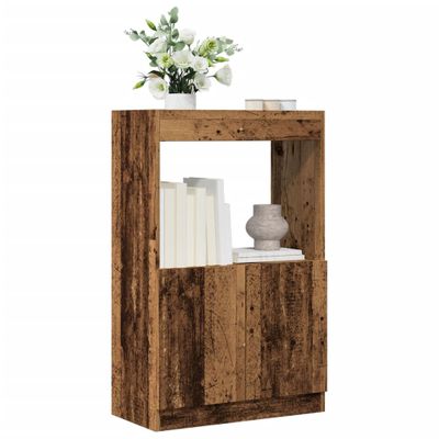 vidaXL Vysoká skrinka staré drevo 63x33x100 cm kompozitné drevo
