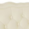 vidaXL Chesterfield lavica Krémová 119,5 x 64,5 x 75 cm Umelá koža