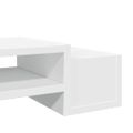 vidaXL Stojan na monitor s policou biely 100x27x15 cm kompozitné drevo
