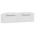 vidaXL Rám postele Viana s LED bez matraca biely 200x200 cm