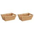 vidaXL Úložné košíky 2 ks Vodný hyacint 38 x 28 x 15 cm Prírodná