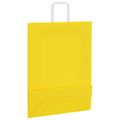 vidaXL Papierové tašky 50 ks s rúčkami, žlté, 32x12x42 cm