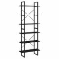 vidaXL Vysoký regál čierny 80x30x210 cm drevotrieska