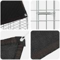 vidaXL Klietka pre králiky Strieborná 200 x 100 x 210 cm