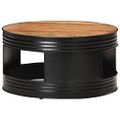 vidaXL Konferenčný stolík, čierny 68x68x36 cm, akáciový masív