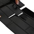 vidaXL Subway dlažba 10 ks Čierna 29 x 21 cm Polyuretán a PET