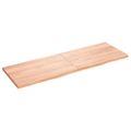 vidaXL Nástenná polica bledohnedá 180x60x(2-4) cm ošetrený masívny dub