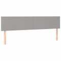 vidaXL Čelo postele s LED bledosivé 160x5x78/88 cm látka