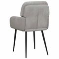 vidaXL Jedálenské stoličky 2 ks Zamat Svetlosivá 59 x 59,5 x 90 cm